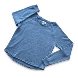 Karen Neuburger Women's Heather Blue Long Sleeve Top